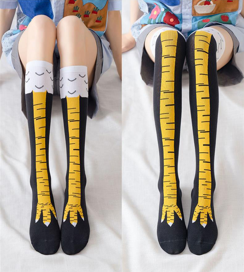 Funny Chicken Leg Socks - 1/2paris hombres divertidos calcetines de pollo