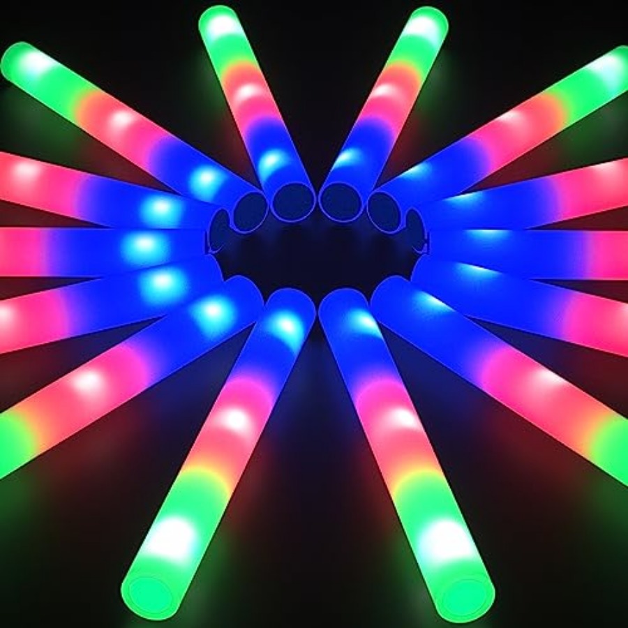 Flashing Led Foam Sticks Party - Paquete de Barras Luminosas de Espuma,
