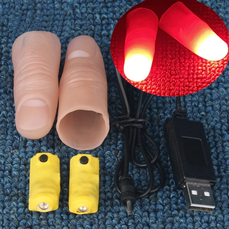 Thumb Tip Magic Trick Set - Juego de pares de luces profesionales