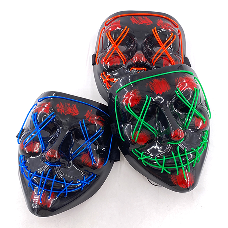 Led Purge Mask Halloween - Máscaras LED Purge Inalámbricas Luminosas de