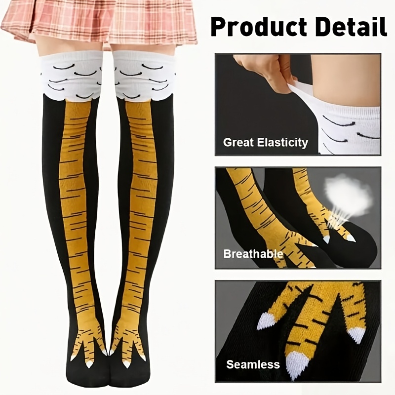Funny Chicken Leg Socks - 1 par de divertidos calcetines con