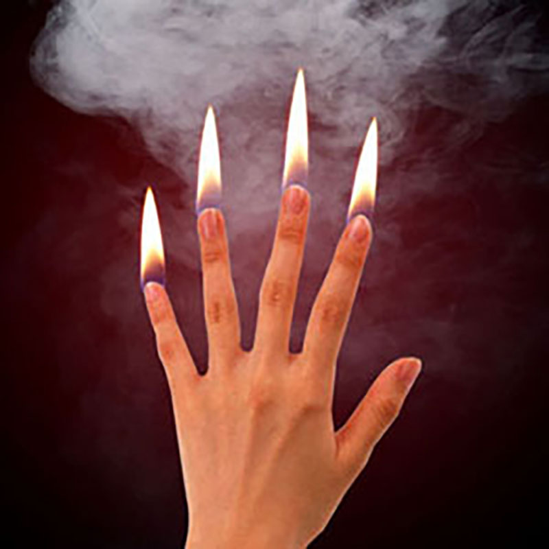 Thumb Tip Magic Trick Set - 4 unids/set dedo fuego trucos de