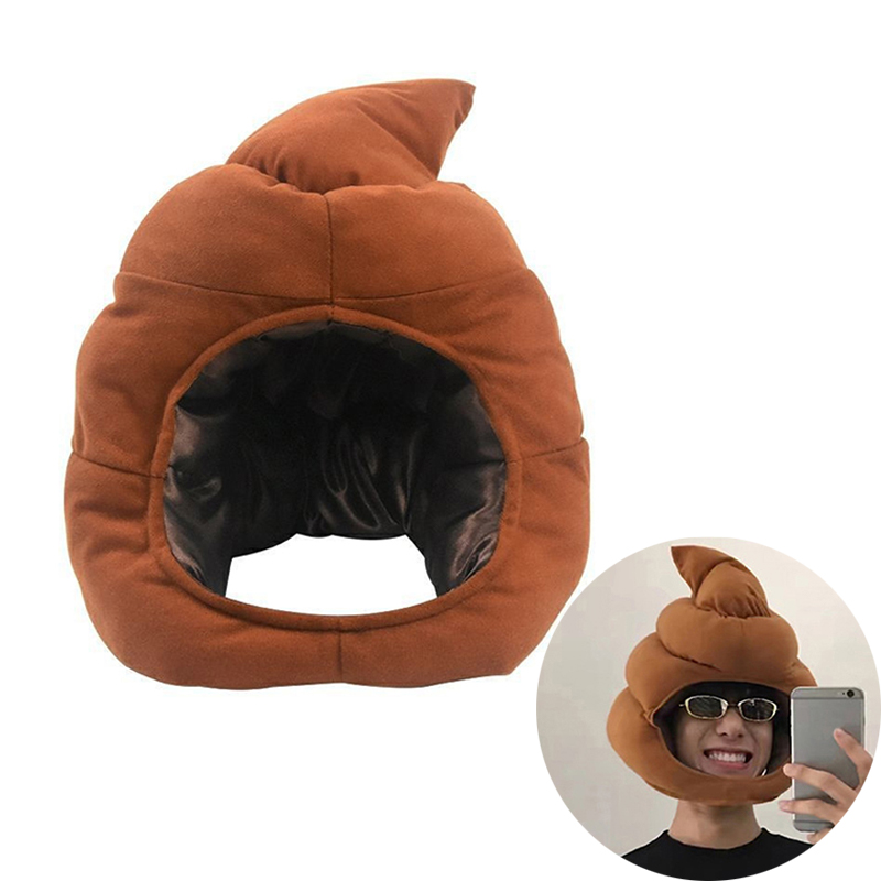 Fake Poop Gag Gift - Sombrero de peluche con forma de