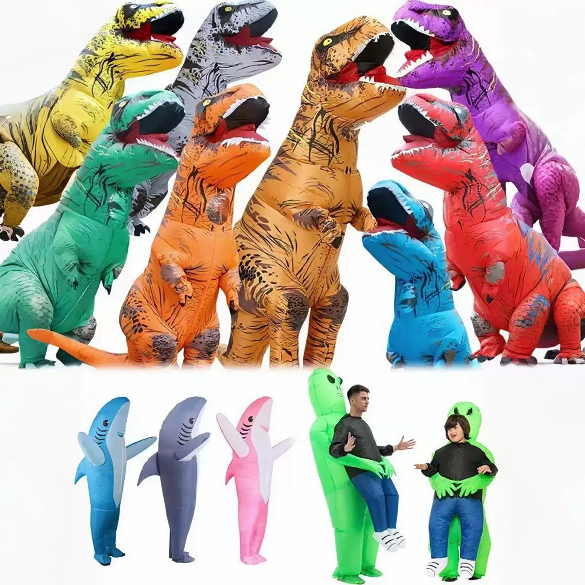 Inflatable Dinosaur Costume Adult - Disfraz Inflable de T-Rex para Adultos,