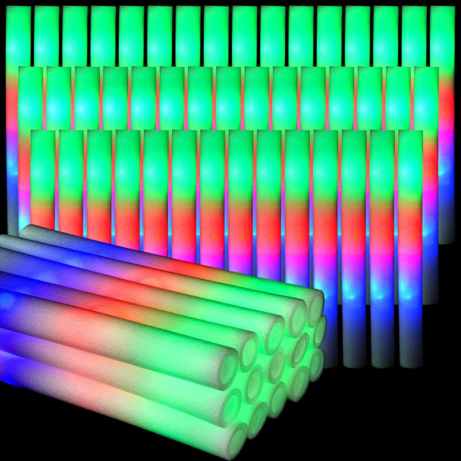 Flashing Led Foam Sticks Party - 30 Uds. De barras luminosas de