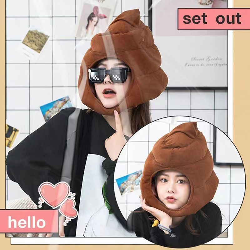 Fake Poop Gag Gift - Gorro de felpa con forma de