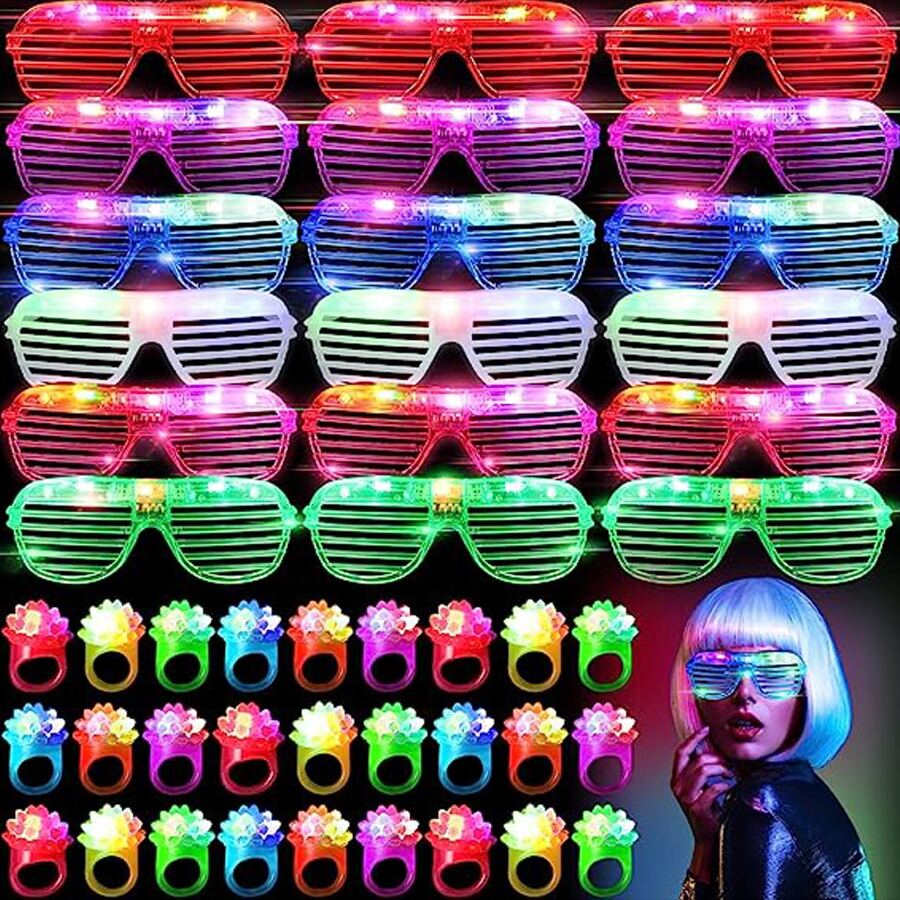 Glow In The Dark Party Glasses - 10-50 Uds. Gafas LED iluminadas, 6