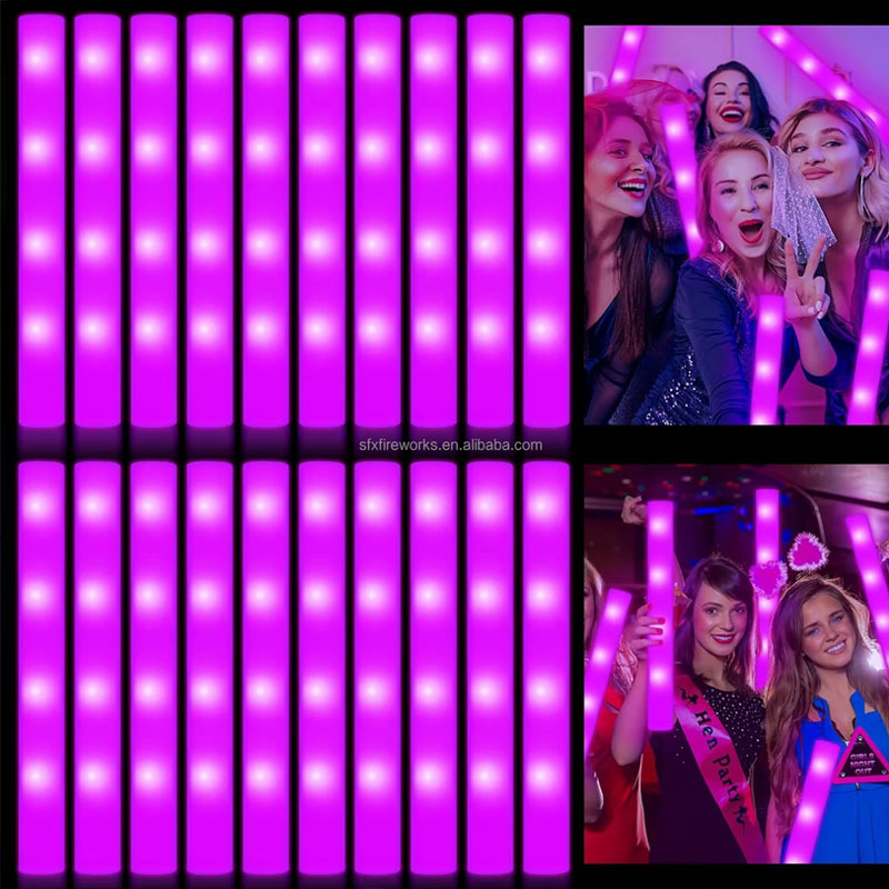 Flashing Led Foam Sticks Party - 20 Barras Luminosas de Espuma LED