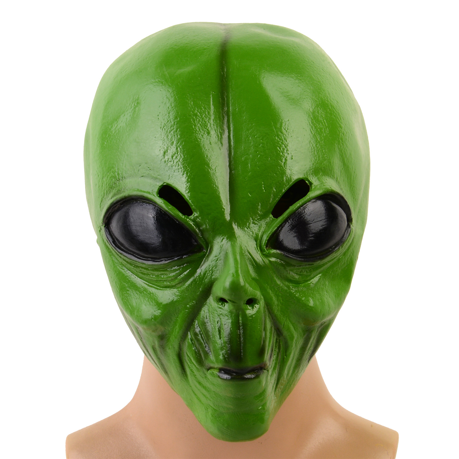 Latex Alien Mask Realistic - Máscara de Cabeza de Extraterrestre Verde