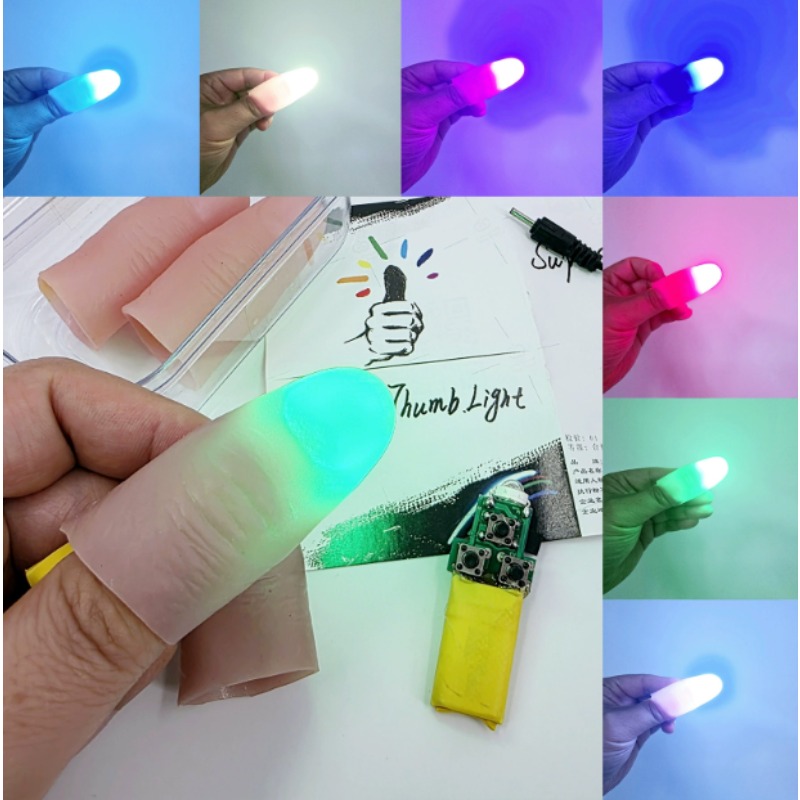 Thumb Tip Magic Trick Set - Juego de pares de luces de