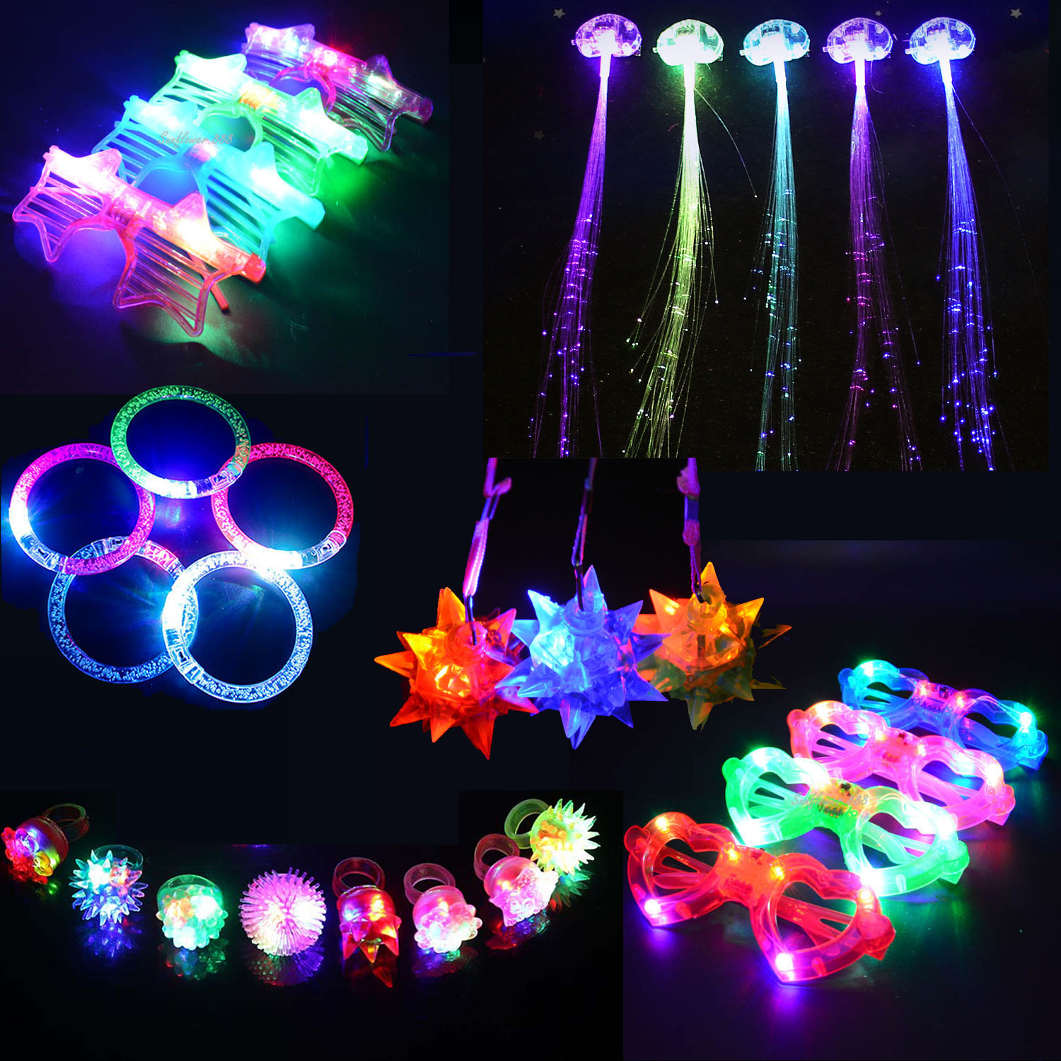 Glow In The Dark Party Glasses - Juego de juguetes luminosos de 29