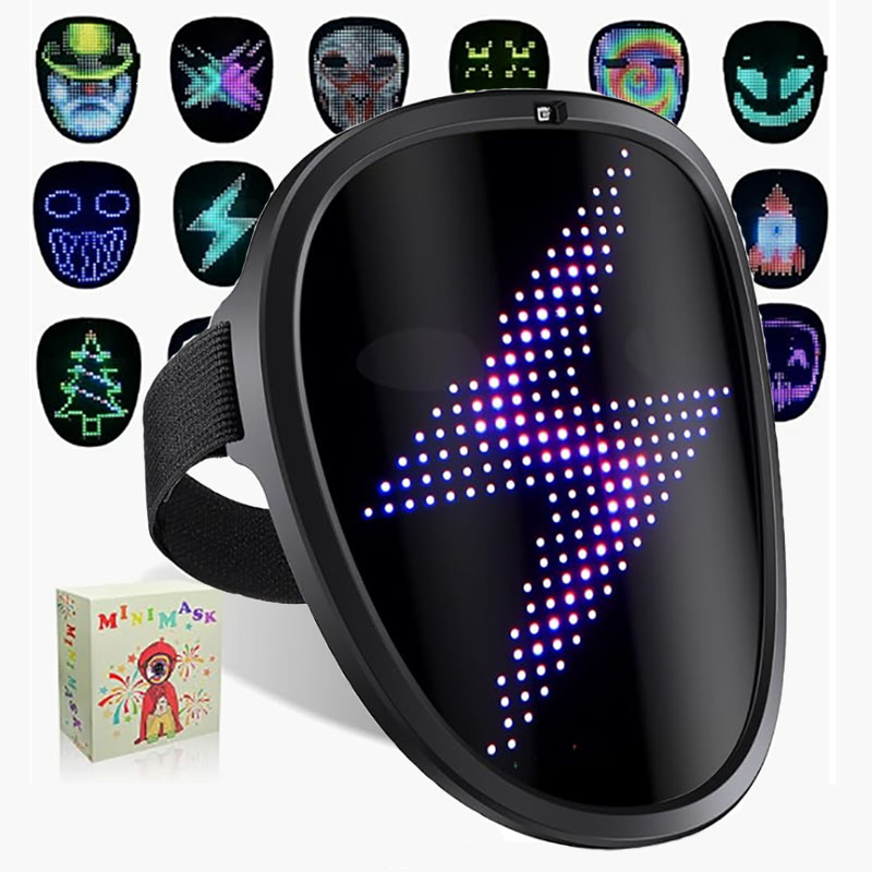 Led Purge Mask Halloween - Máscara LED con detección de gestos,