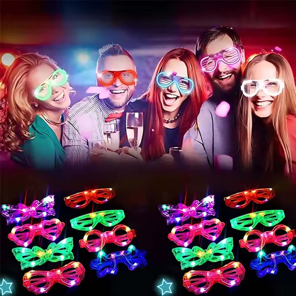 Glow In The Dark Party Glasses - 10/20/30/40/50 Uds. Gafas LED que brillan