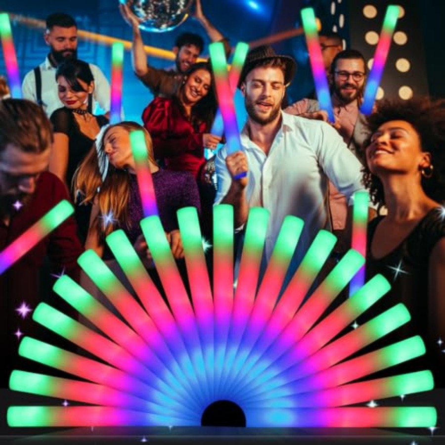 Flashing Led Foam Sticks Party - Paquete de Barras Luminosas de Espuma,