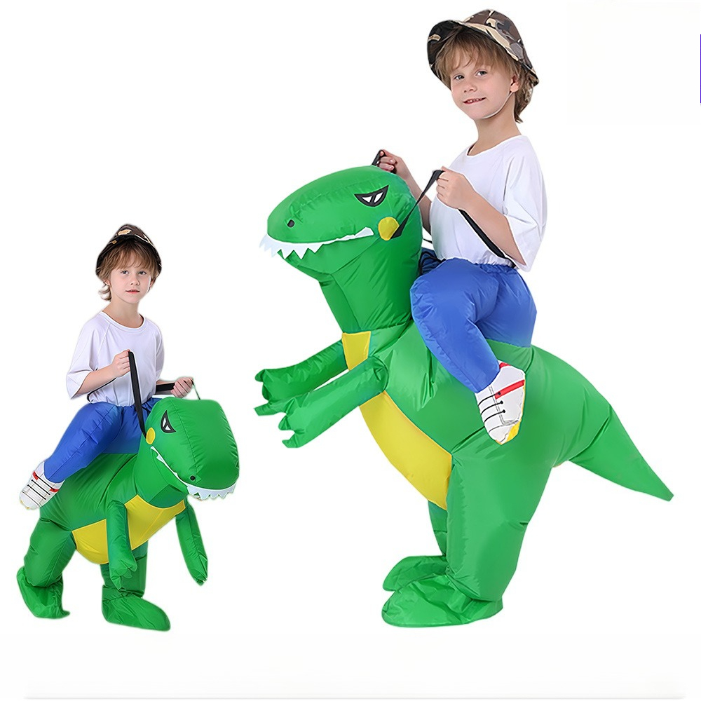 Costumes - ZOETOPKID Disfraz Inflable de Dinosaurio Verde,