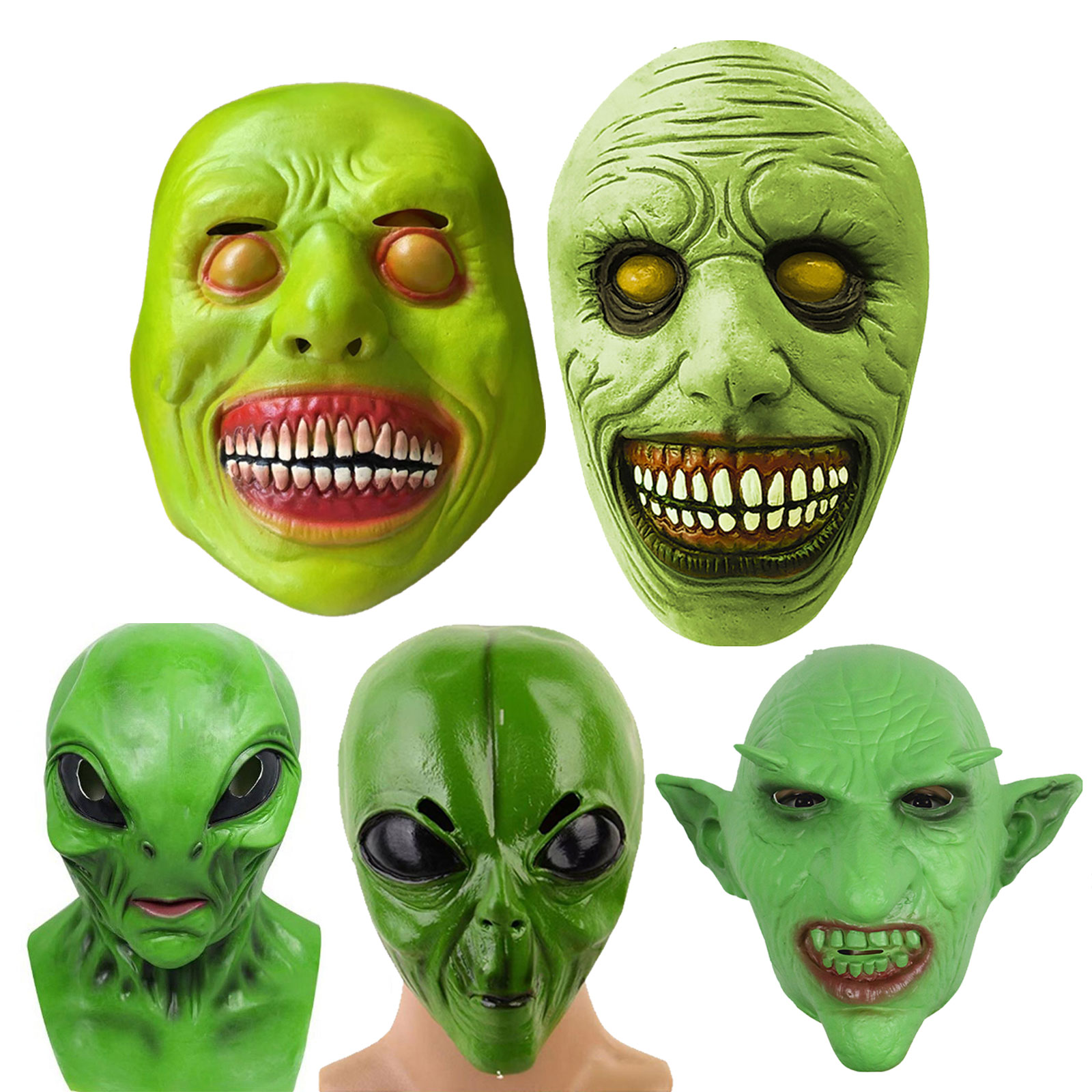 Latex Alien Mask Realistic - Máscara de alienígena de Halloween, máscara