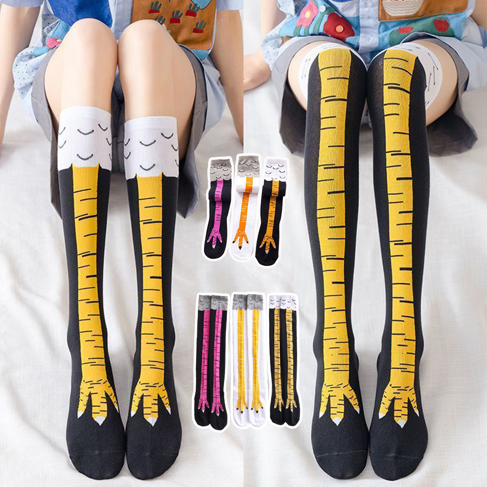 Funny Chicken Leg Socks - 1-4 pares de calcetines altos hasta