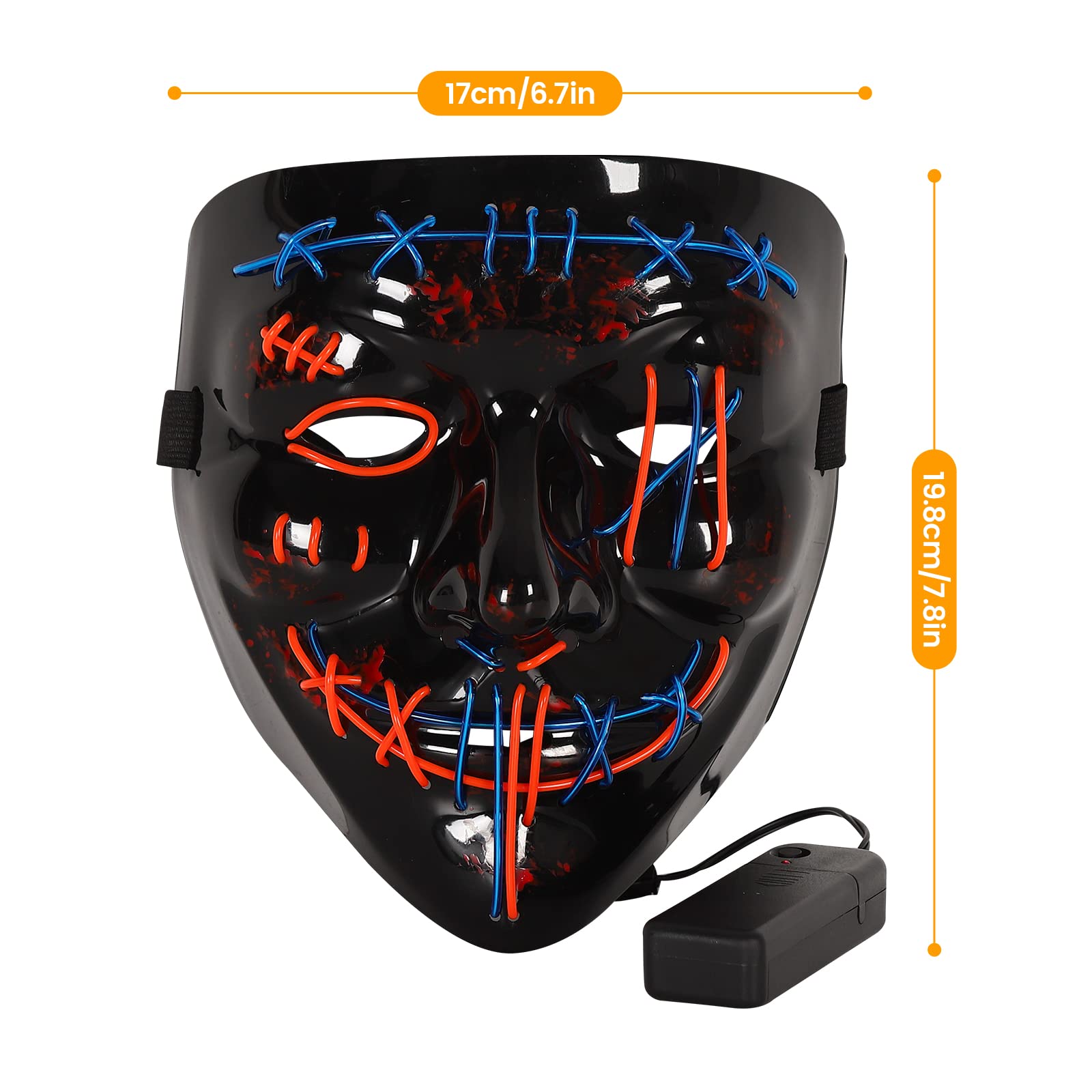Paquete de 3 máscaras LED de H - Led Purge Mask Halloween reseña y precio