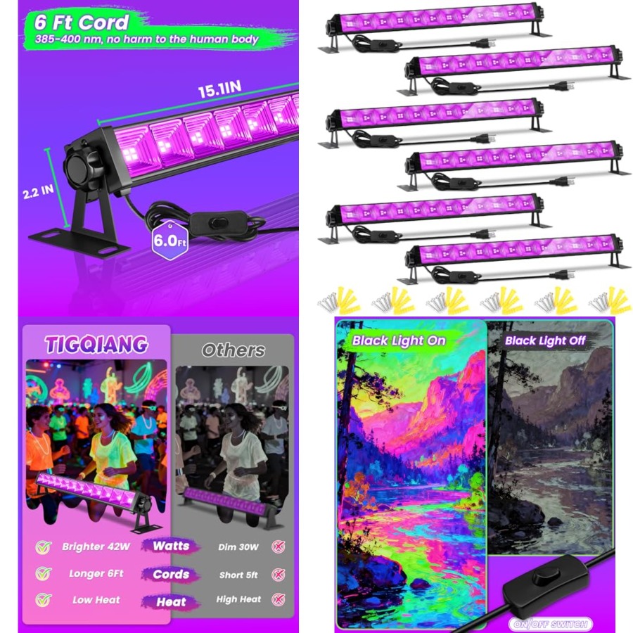 Paquete de 4 barras de luz LED - Party Supplies reseña y precio