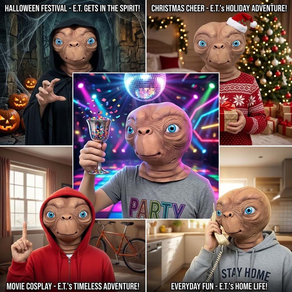 Máscara de látex realista de e - Latex Alien Mask Realistic reseña y precio
