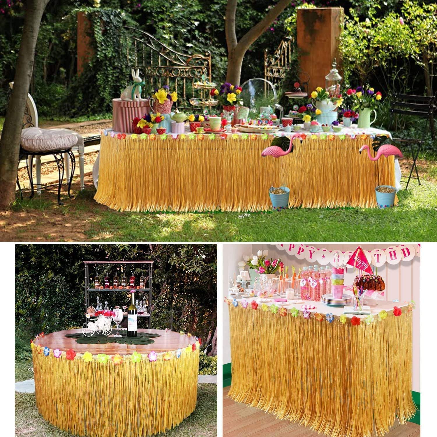 Falda de mesa de hierba Luau d - Glow In The Dark Party Glasses reseña y precio