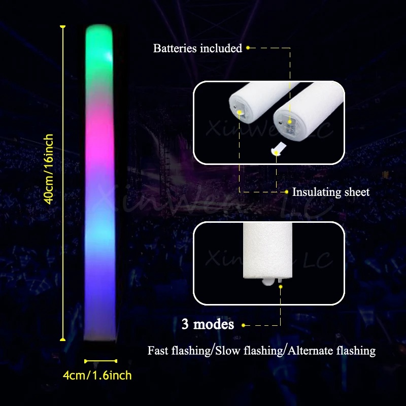 1/15/30 piezas de varitas lumi - Flashing Led Foam Sticks Party reseña y precio
