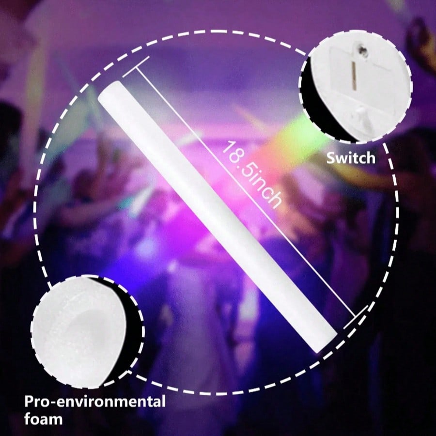 CamelParty 100 varitas luminos - Flashing Led Foam Sticks Party reseña y precio
