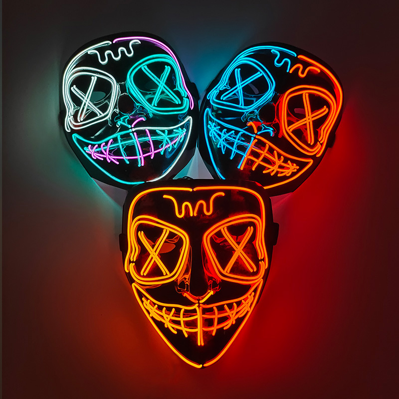 Máscara brillante LED inalámbr - Led Purge Mask Halloween reseña y precio