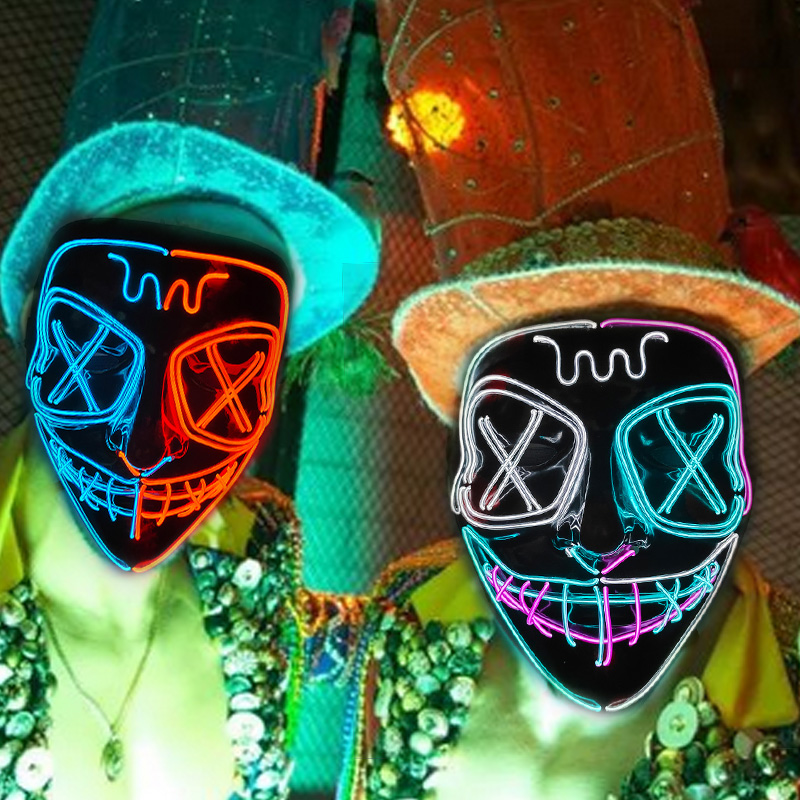 Máscara brillante LED inalámbr - Led Purge Mask Halloween reseña y precio
