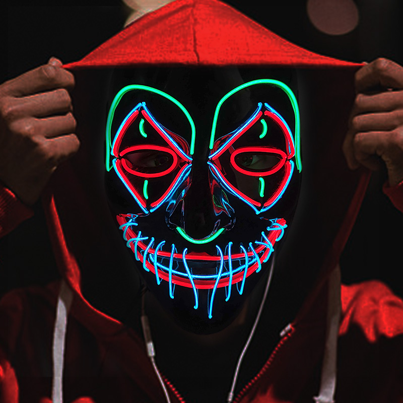 Máscara LED asesina para baile - Led Purge Mask Halloween reseña y precio