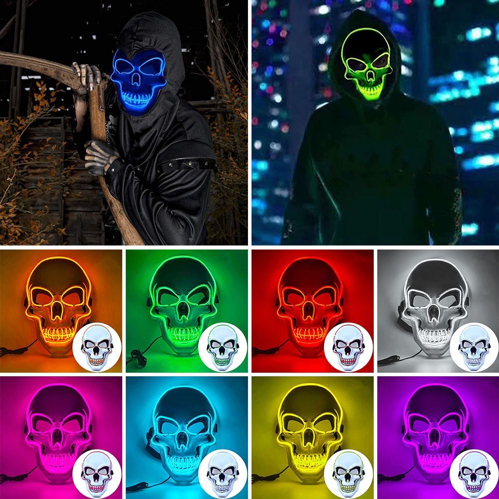 Máscara de Calavera de Hallowe - Led Purge Mask Halloween reseña y precio