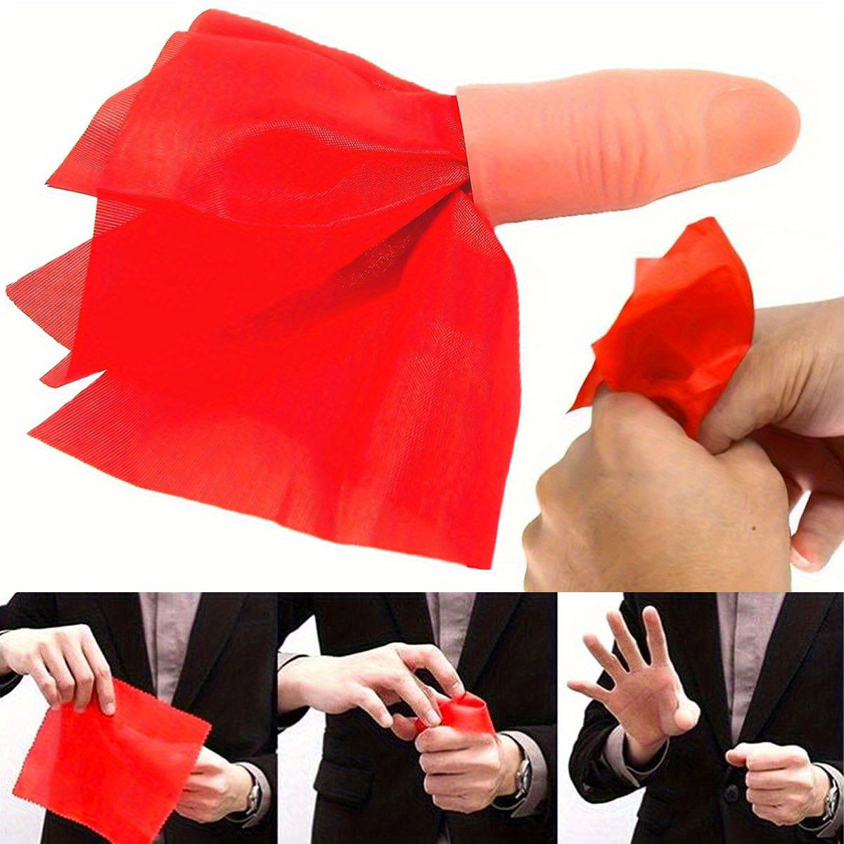 1 Juego de bufanda y veliza, c - Thumb Tip Magic Trick Set reseña y precio