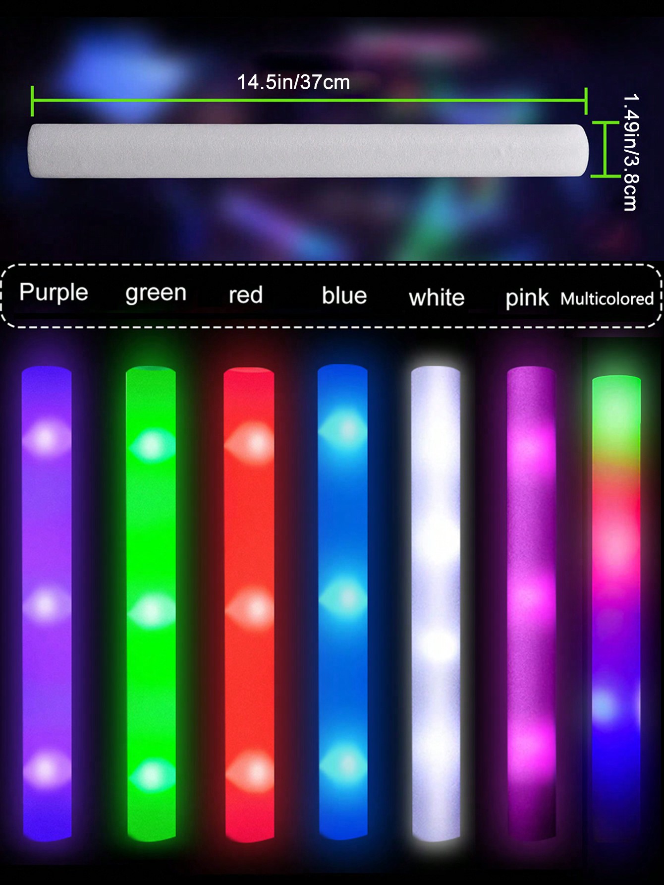 Palo estroboscópico de espuma  - Flashing Led Foam Sticks Party reseña y precio