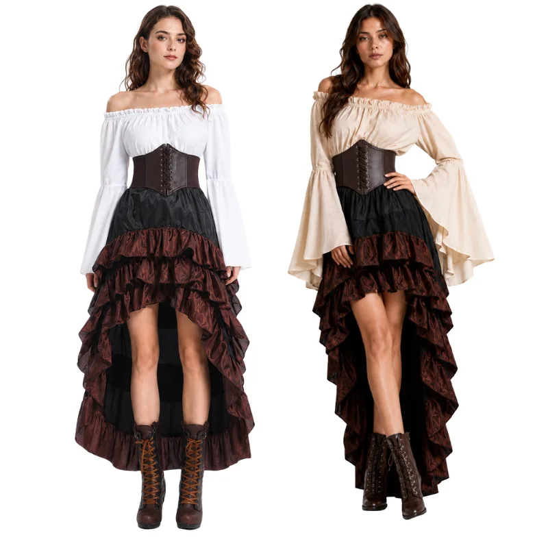 Vestido de Pirata Medieval Ret - Medieval Renaissance Dress Women reseña y precio