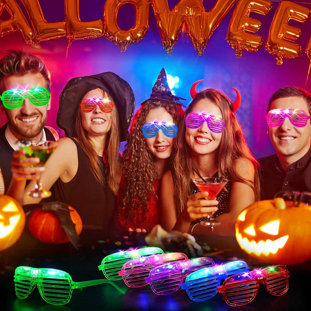 Gafas LED 6 colores neón que b - Glow In The Dark Party Glasses reseña y precio