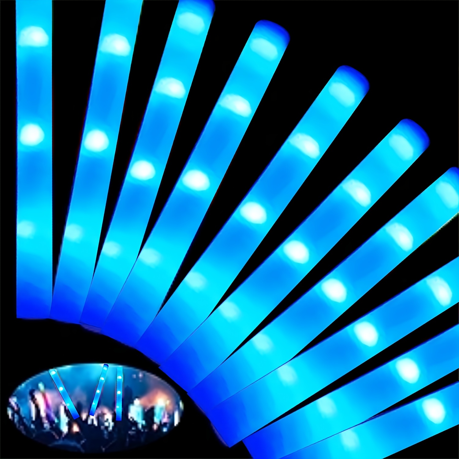30 varitas luminosas de espuma - Flashing Led Foam Sticks Party reseña y precio