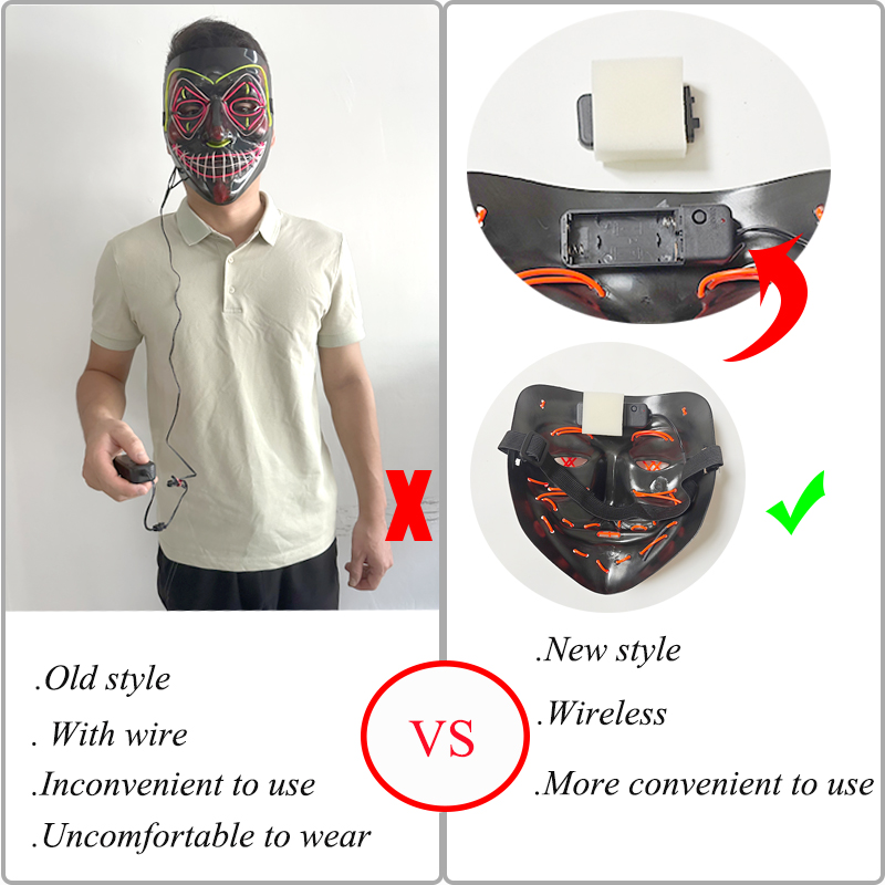 Paquete de 5 Máscaras LED para - Led Purge Mask Halloween reseña y precio