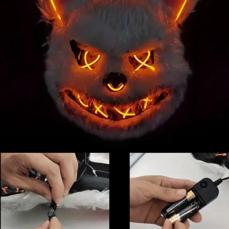 Máscara de conejito mascarada  - Led Purge Mask Halloween reseña y precio