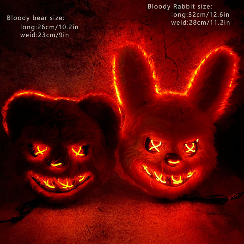 Máscara de conejito mascarada  - Led Purge Mask Halloween reseña y precio